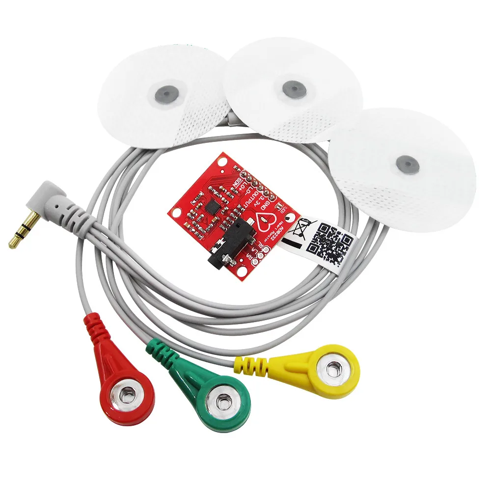 

HAILANGNIAO Ecg module AD8232 ecg measurement pulse heart ecg monitoring sensor module kit