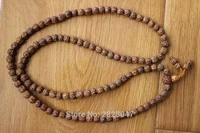 ml137 vintage tibetan 108 beads old oiled rudraksh bodhi seeds prayer mala 8mm mala amulet buddhist bracelet necklace