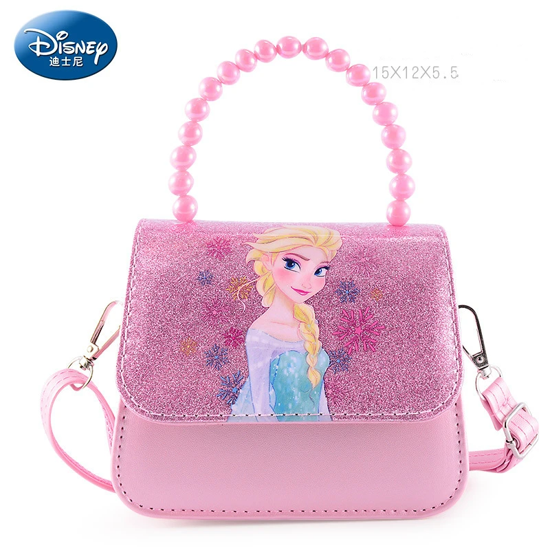 pink Disney кошелек замороженная Анна Эльза сумка с персонажем мультфильма для девочек портативная косметичка для макияжа многофункциональная сумка для хранения монет Золотые сумки - Color: pink