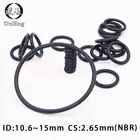 50 шт.лот резиновым кольцом NBR уплотнительное кольцо 2,65 мм Толщина ID10.611,211,812,513,21415 мм нитрильная Резина уплотнительное кольцо прокладка кольца