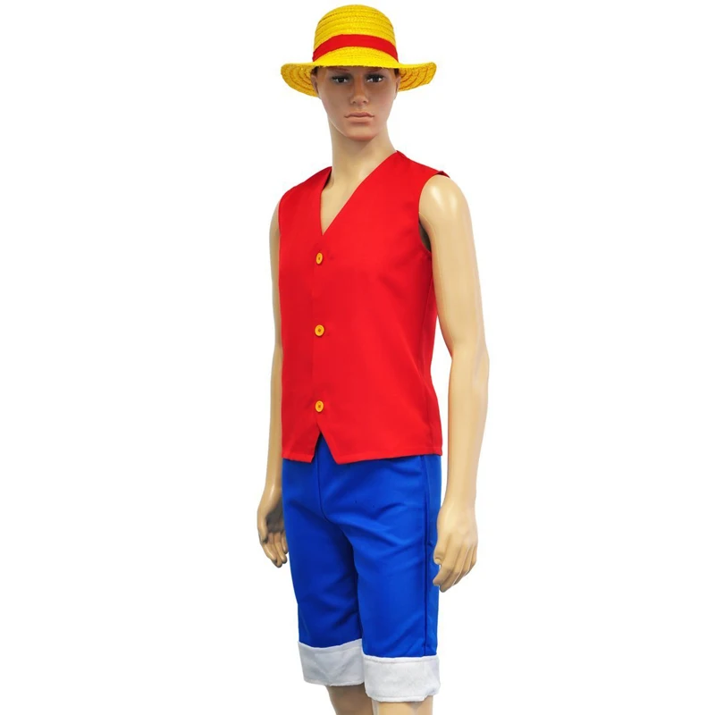 Аниме Косплей цельный Обезьяна D. Luffy костюмы европейский размер бесплатная