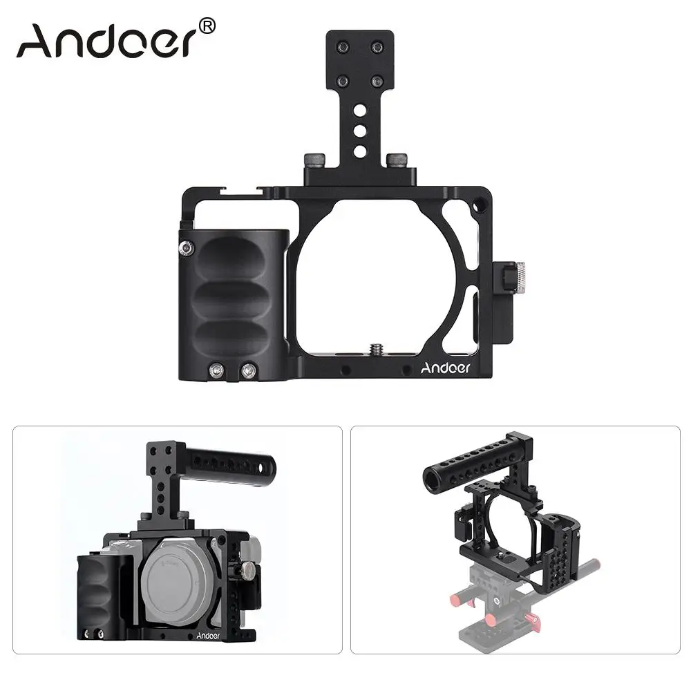 Andoer Защитная клетка для камеры с ручным захватом и верхней ручкой Sony A6000 A6300 A6500 NEX7