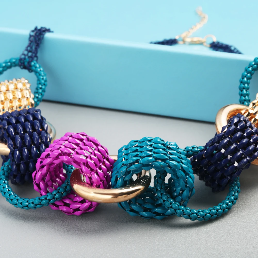Женское и мужское винтажное ожерелье Collares из металлического сплава с круглой