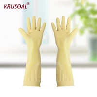 hot rubber latex gloves magic silicone dishwashing gloves lengthen household kitchen gardening home kitchen cleaning