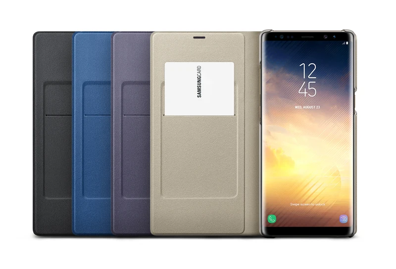 Оригинальный светодиодный защитный чехол для Samsung Galaxy Note 8 N9500 Note8 N950F SM функция