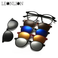 leonlion 5piece clips force sunglasses men women luxury top brand designer sun glasses women polarized retro eyewear
