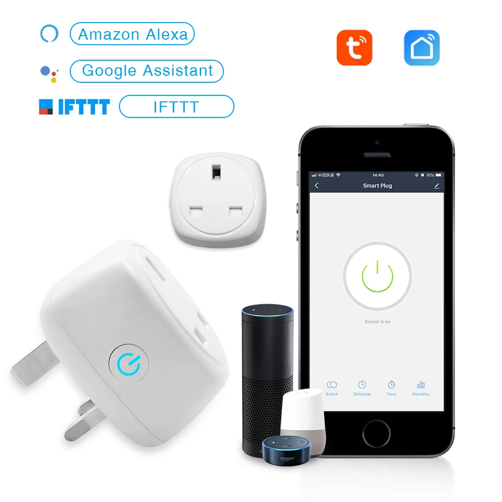 EACHEN Mini plug whth power detection-Великобритания TUYA Smart life APP