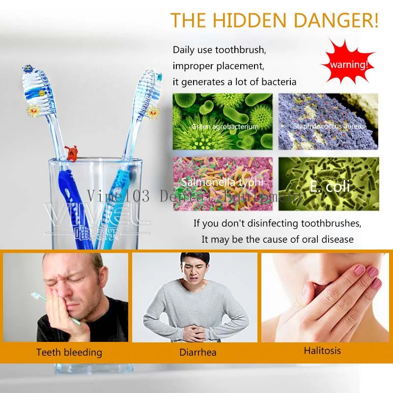 1 корт/лот УФ-коробка дезинфицирующее средство для зубной щетки здоровья