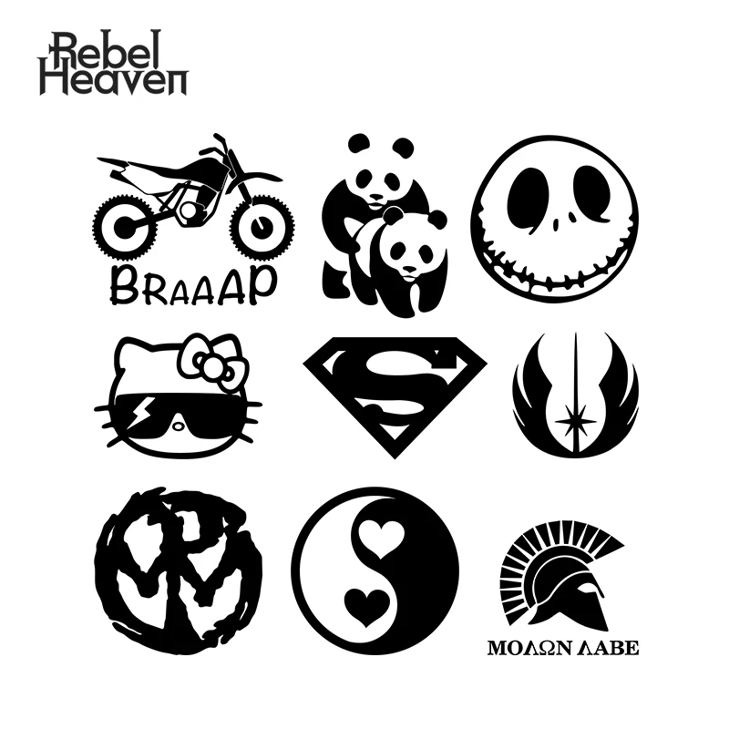 Rebel Heaven забавная панда BRAAAP мотоциклетная крутая виниловая наклейка Pennywise JDM для
