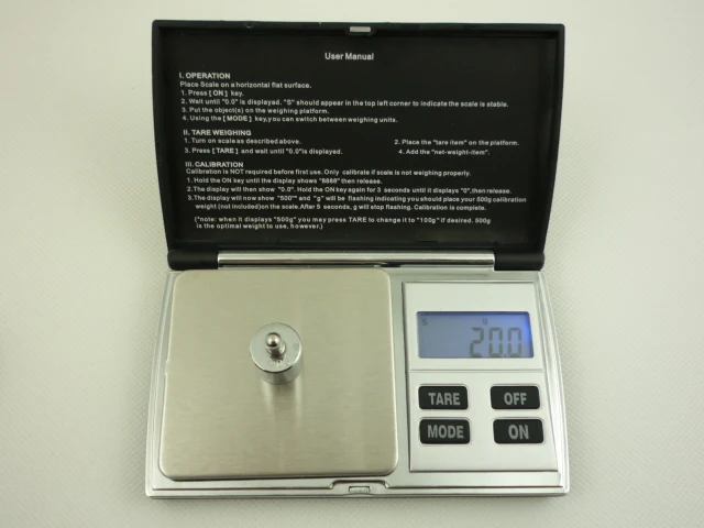 

igital Pocket Scale, 300 x 0.01g Mini Digital Weighing Scale, Electric Jewelry Scale Food Scale with LCD Display, Batteries Incl