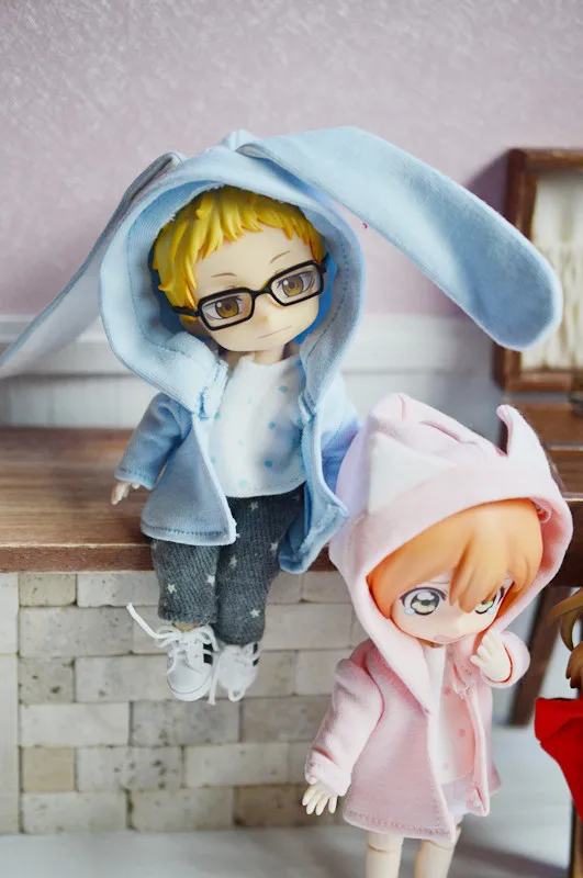 Obitsu11ob11cu poche кукла пальто для 1/12 bjd Толстовка candie цвета Кукла аксессуары ob11 заячьи