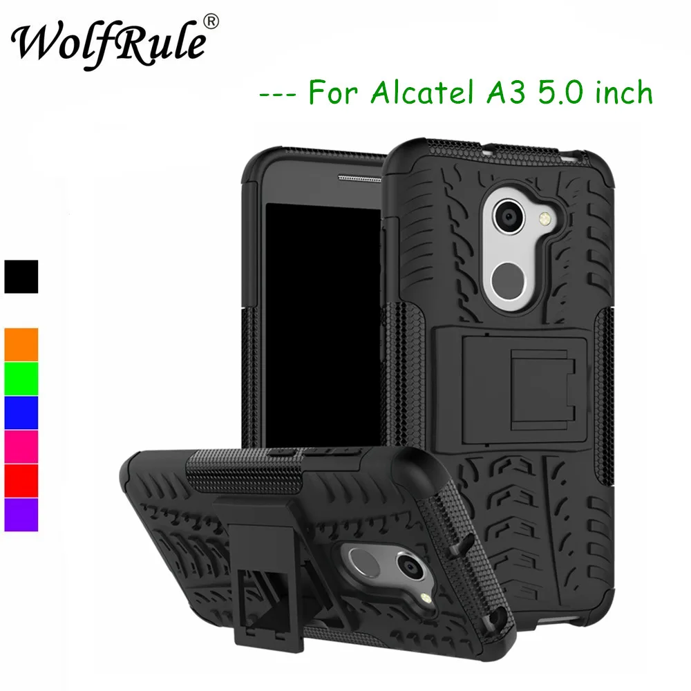 

WolfRule For Case Alcatel A3 cover Dual Layer Armor Case For Alcatel A3 Case Silicon TPU back Original For Alcatel A3 Funda 5.0"