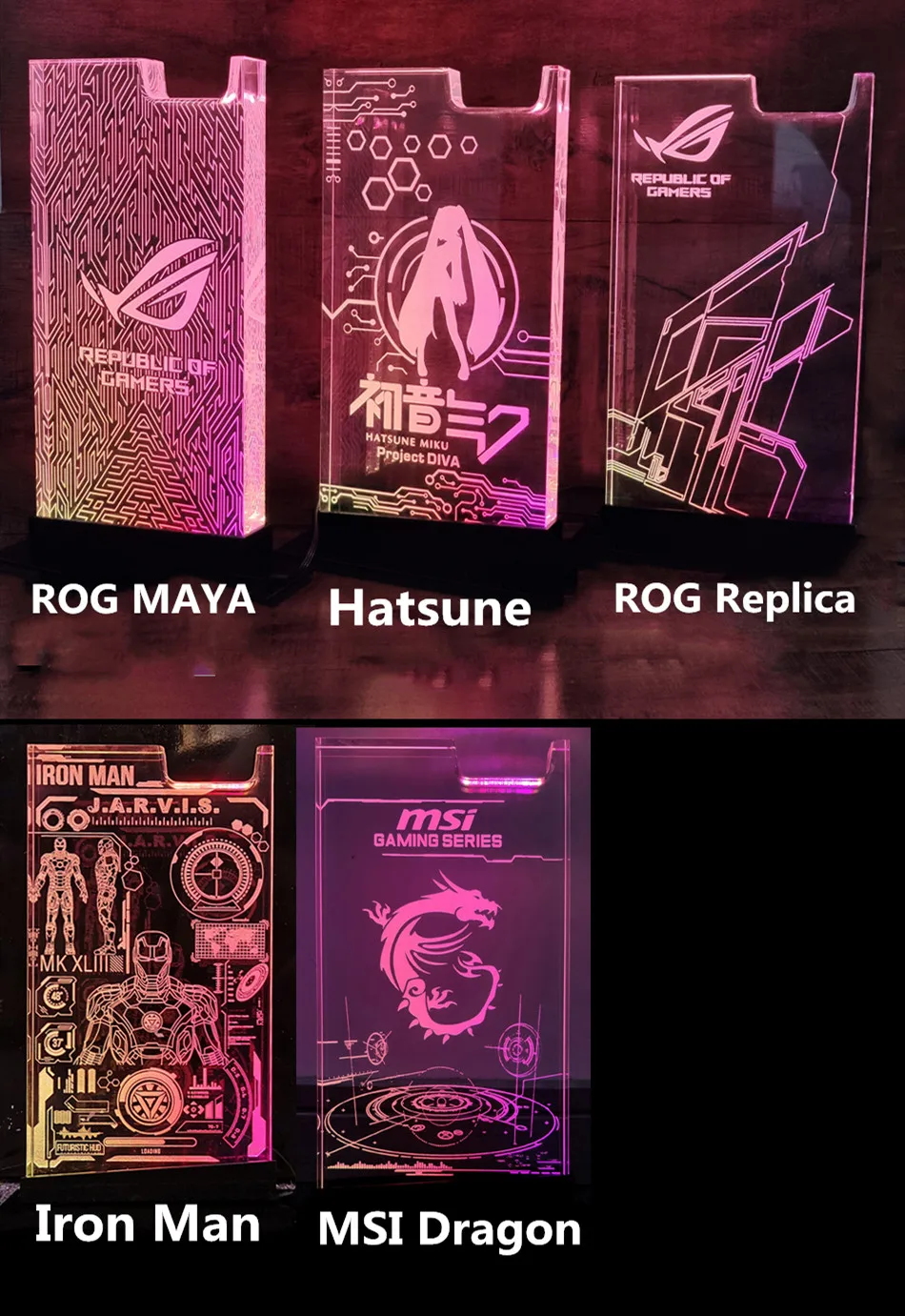 Цветная(RGB) гарнитура кронштейн ROG симфония стример 5V 3P акриловая подставка для наушников практичный держатель для наушников 5V 3Pin ASUS AURA SYNC