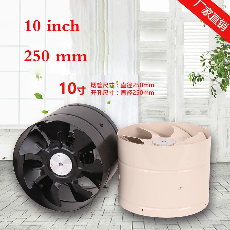 10 inch toilet kitchen pipe type exhaust fan strong turbocharger fan 250mm remove TVOC HCHO PM2.5