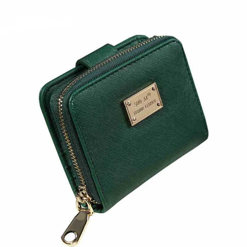 Роскошные минималистский короткие молнии женщины кошелек леди сцепления бренд