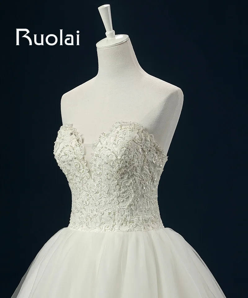 

2017 Elegant Tulle Ball Gown Wedding Dresses Sleeveless Sweetheart Applique Beading Bridal Gown robe de mariage vestido de noiva