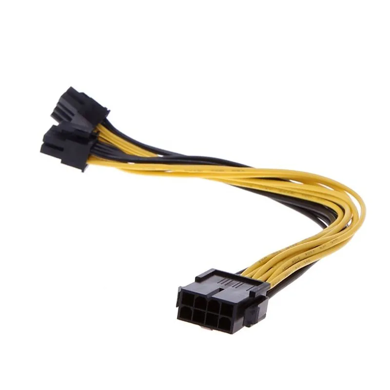 PCI E PCIE 8P Женский на 2 порта двойной 8Pin 6 + P Мужской Графический кабель питания JR