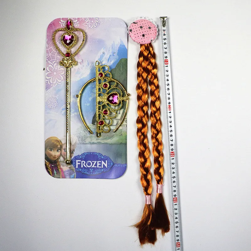 3 шт. Дисней игрушки Замороженная Принцесса Анна Эльза оплетка парики подарки на