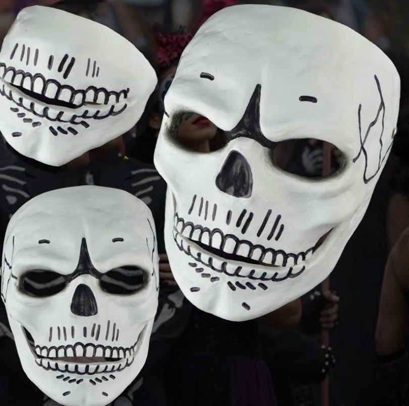 Movie 007 ghost bond party mask Skull Skeleton Scary Halloween film theme Bond cosplay props resin | Дом и сад
