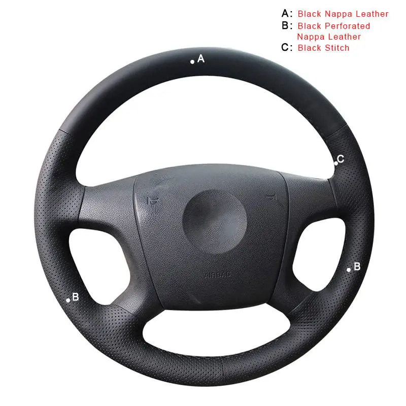 Top Layer Leather Автомобильная оплетка на рулевое колесо для старых Skoda Octavia 2005-2009 Fabia 2005-2010 Авто колеса Чехлы для интерьера автомобиля-Стайлинг - Название цвета: Top Layer Leather