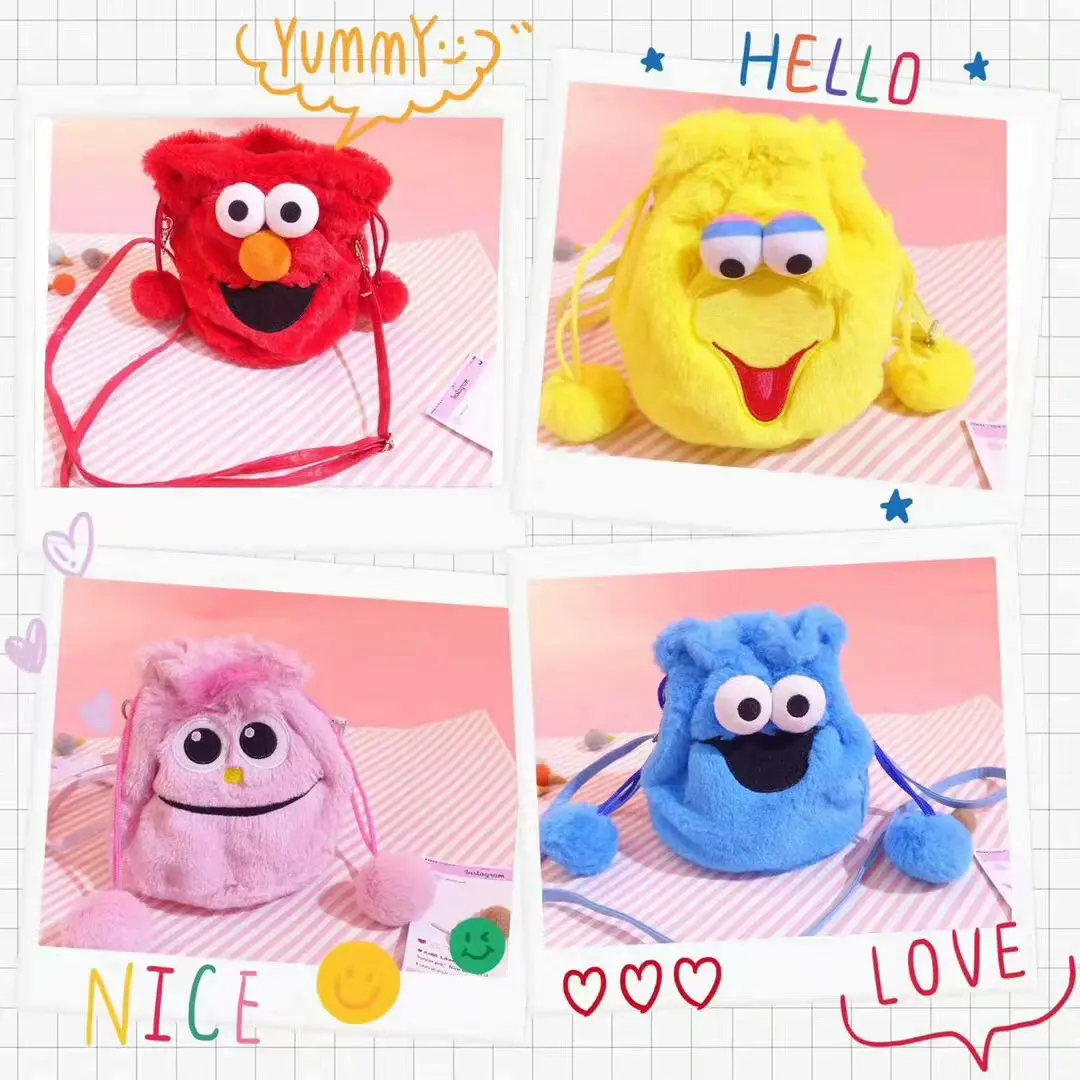 2019 Sesame Street Plush Elmo Cookie Monster Crossbody Bag Messenger for Girls Toy | Игрушки и хобби
