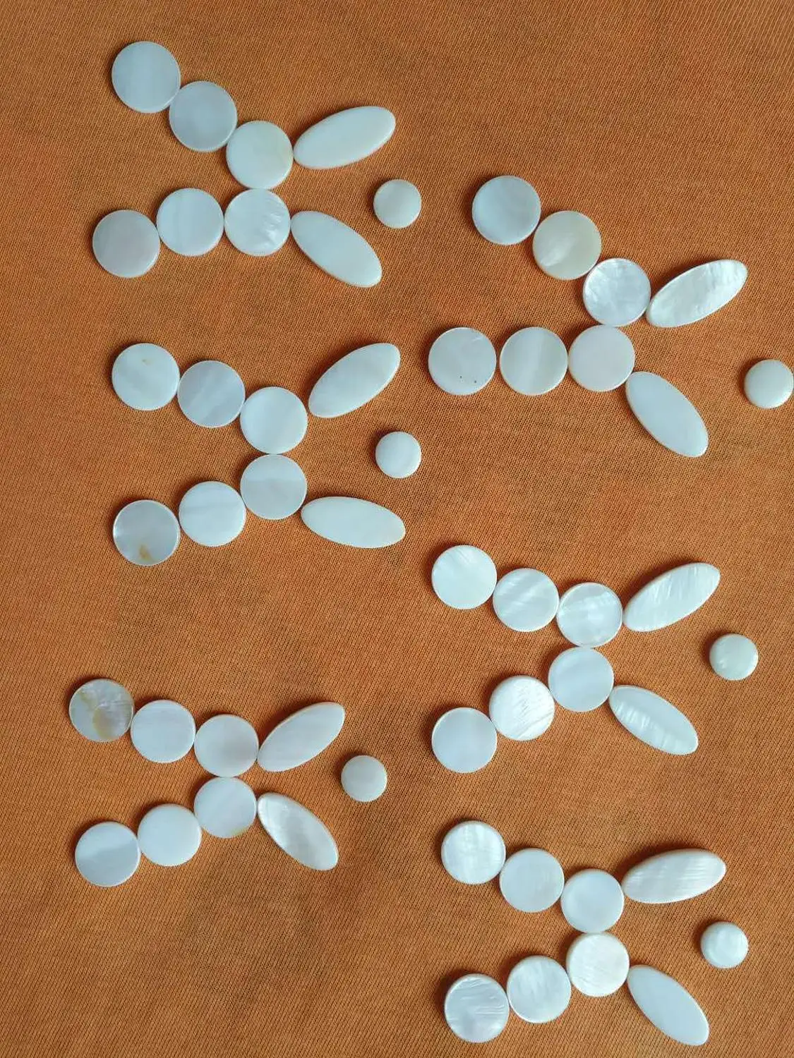 

6 set =54 pcs Saxophone real mother of pearl key buttons inlays