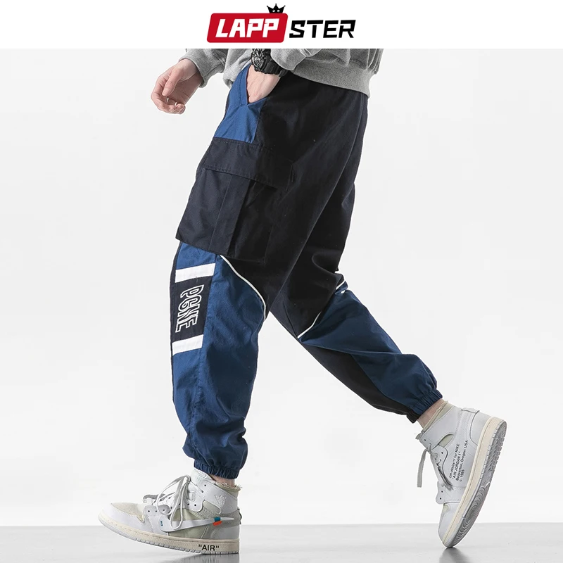 Мужские брюки-карго LAPPSTER уличные комбинезоны в стиле хип-хоп лоскутные джоггеры