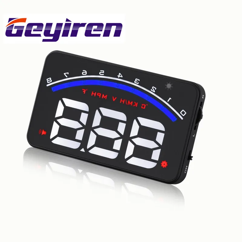 Geyiren M6 Универсальная автомобильная HUD odb2 Скорость ometer Head Up Дисплей лобовое стекло