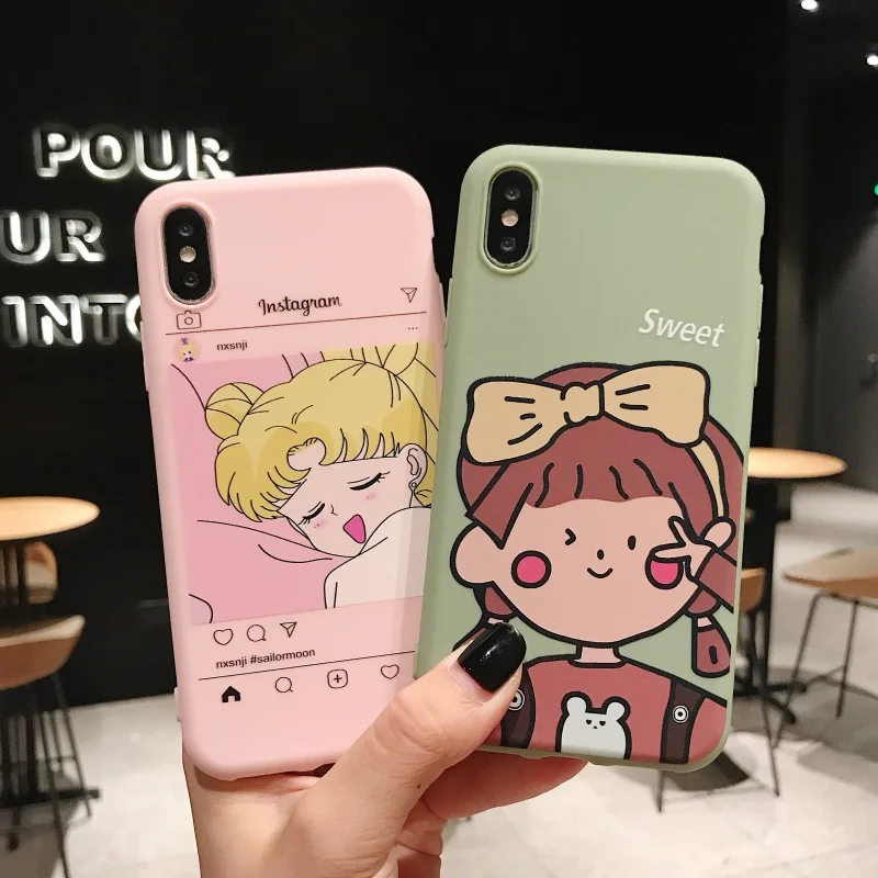 Чехол для Vivo Y91 Y91i Y95 Y81 Y81i Y81S V15 V11 Pro V11i Z3i X21i X23 X27 милый чехол с рисунком девушек |