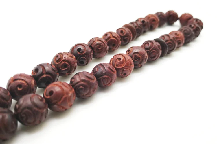 Натуральный замбийский сандаловое дерево Tasbih 33 бусины мужские Misbaha крови сандаловое дерево Misbaha браслеты постоянно обновляются