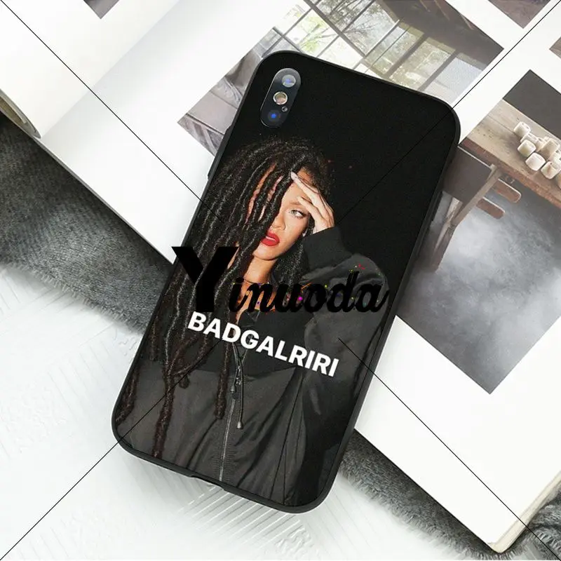 Yinuoda Rihanna анти Travail Drake TPU Мягкий силиконовый черный чехол для телефона iPhone 8 7 6 6S Plus 5