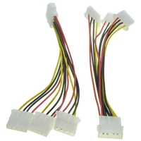 4 pin molex power port male 1 to 3 female ports power supply cable ide power port multiplier d plug y splitter extension cable
