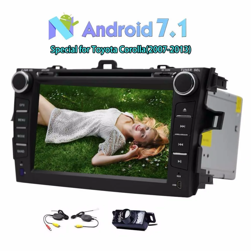 Android 7 1 стерео Сенсорный экран автомагнитолы 2 Din dvd плеер головное устройство для