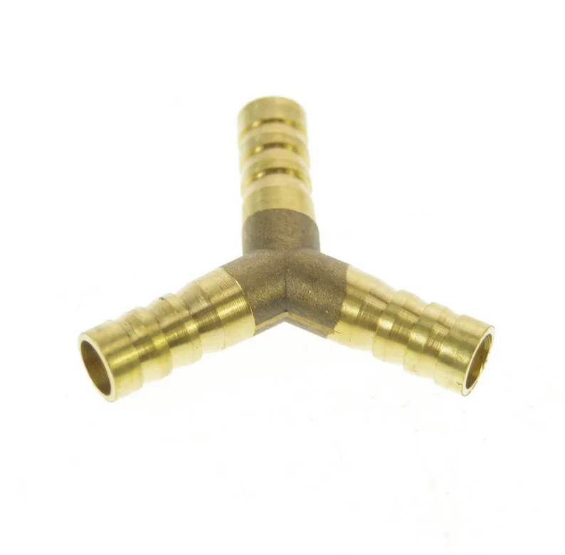 

5pcs 3 ways 6mm BSP Y House Barbed Connection Pipe Brass Coupler Adapter