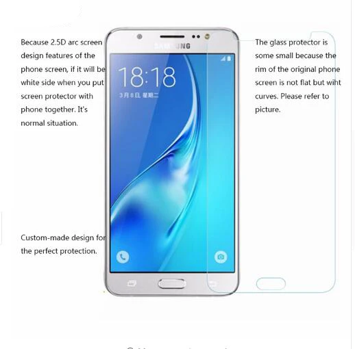 2 шт 2.5d для samsung Galaxy J7 закаленное стекло для samsung J7 Защитная стеклянная пленка для экрана для samsung Galaxy J7 J710FN