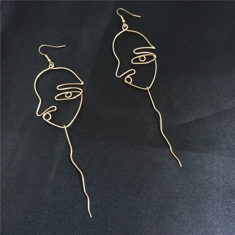 Бесплатная доставка модные женские ювелирные изделия длинные серьги полые