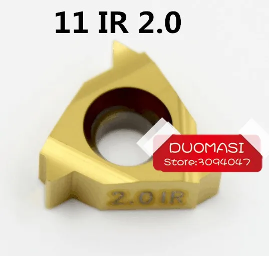 

Бесплатная доставка 11IR 2.0ISO, индексируемый карбид вольфрама резьбы Токарные Вставки для резьбовой токарный держатель, 10 шт