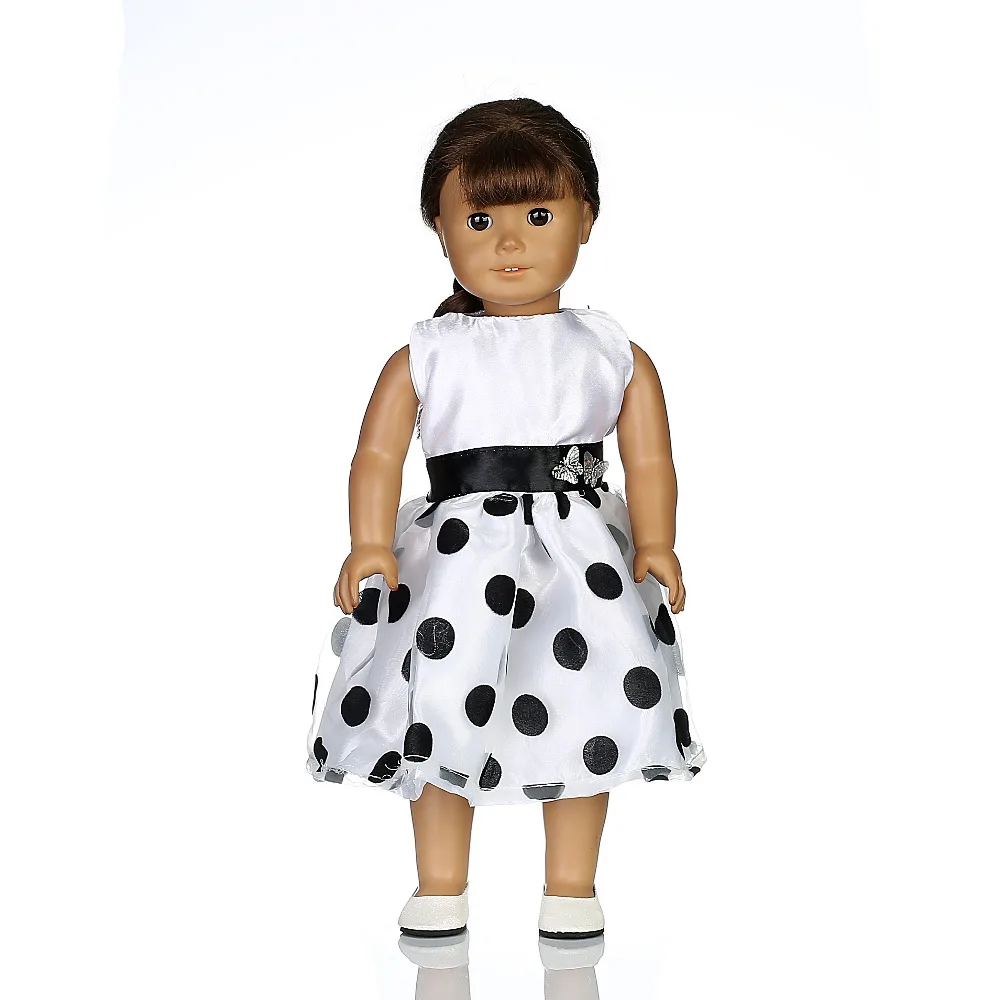 

Free shipping new black doll clothes dress for 18" children gift b61