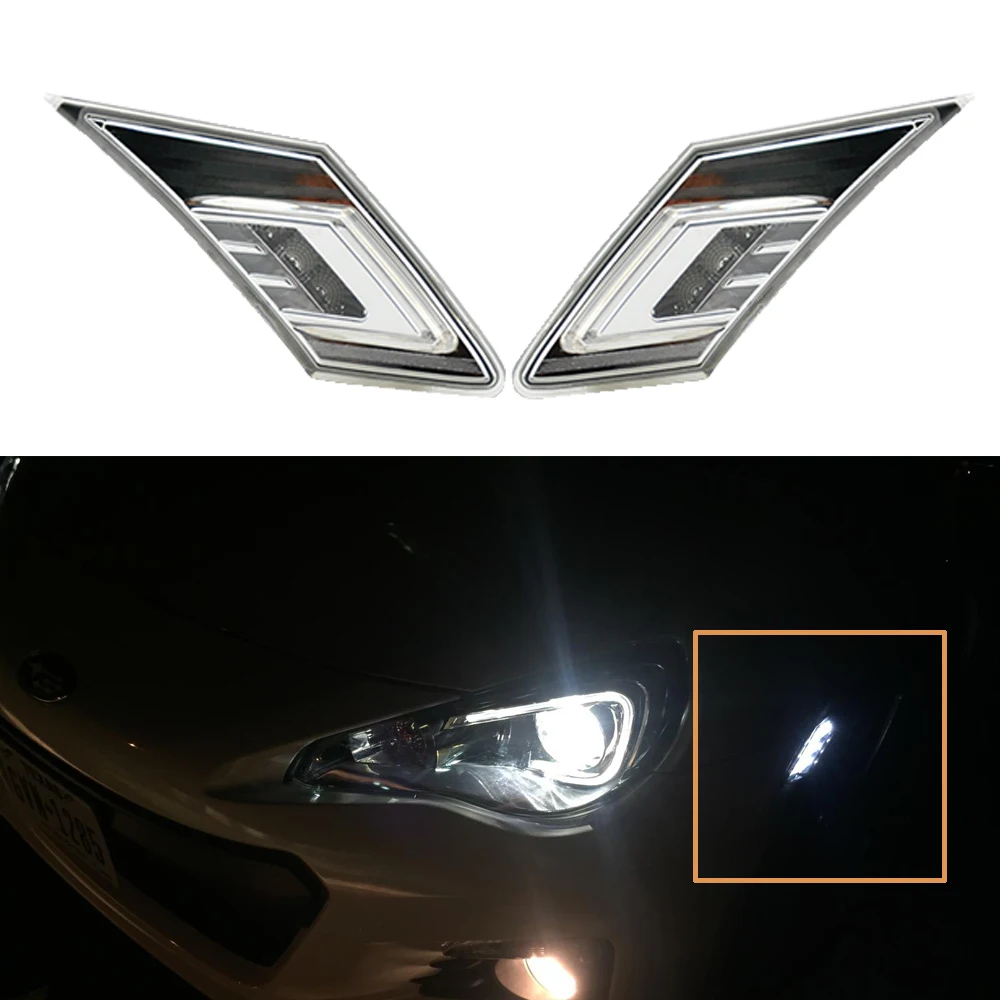 2 шт./Лот Белый/янтарный Светодиодный Боковой указатель света с кристально