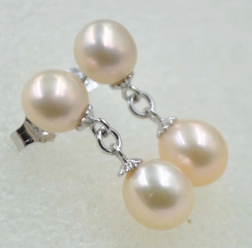 Серьги подвески с пресноводным жемчугом 7 8 мм|dangle earrings|pearl dangle earringsfreshwater pearl earrings |