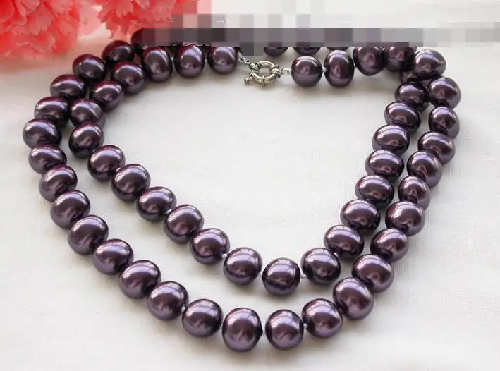 Песня voge Gem nanJ1323 фиолетовое яйцо жемчужное ожерелье с ракушками из южного моря |