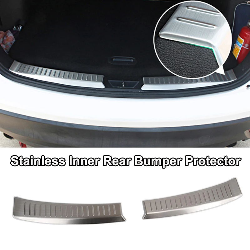inner rear bumper Для Mazda CX-5 CX5 KE 2012 2013 хромированный задний стеклоочиститель боковой корпус молдинг багажник бампер протектор украшение автомобиля Стайлинг - Цвет: inner rear bumper