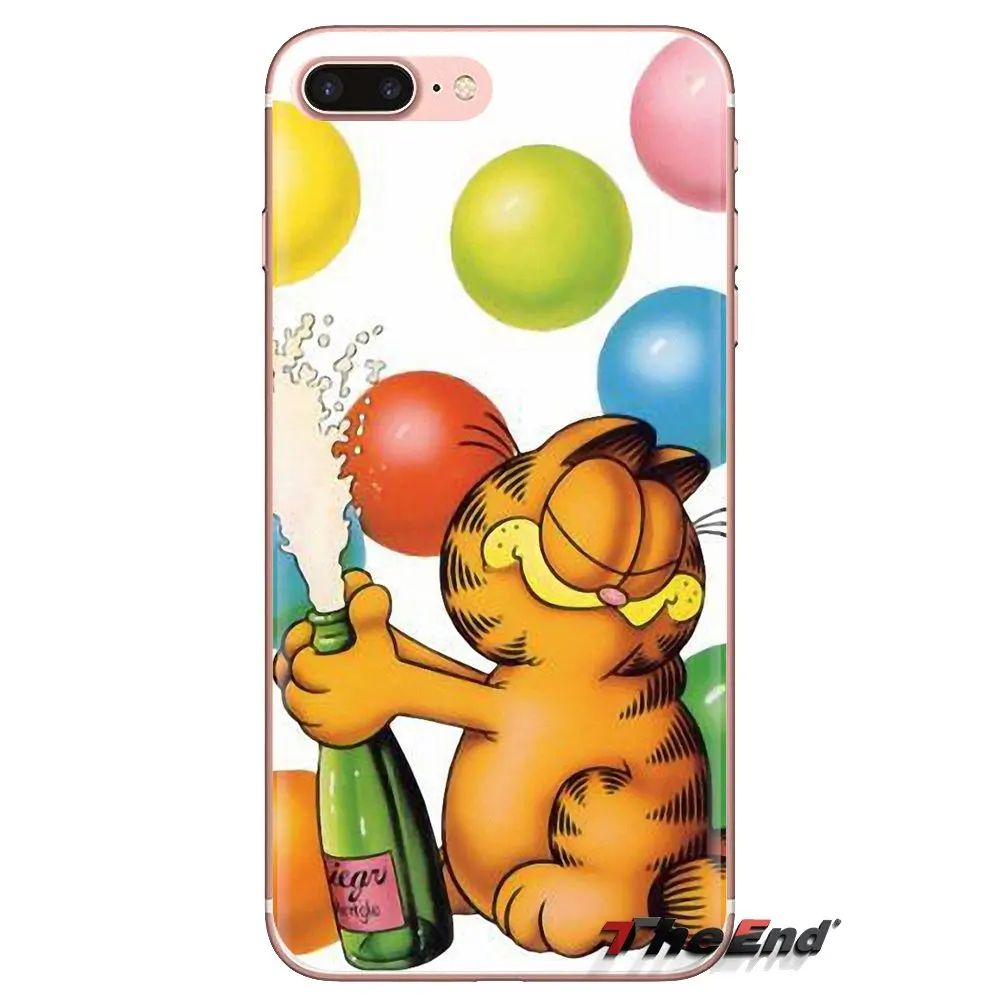 Soft Transparent Skin Cover For Xiaomi Redmi 4A S2 Note 3 3S 4 4X 5 Plus 6 7 6A Pro Pocophone F1 Take a BERRY Break Garfield Cat |