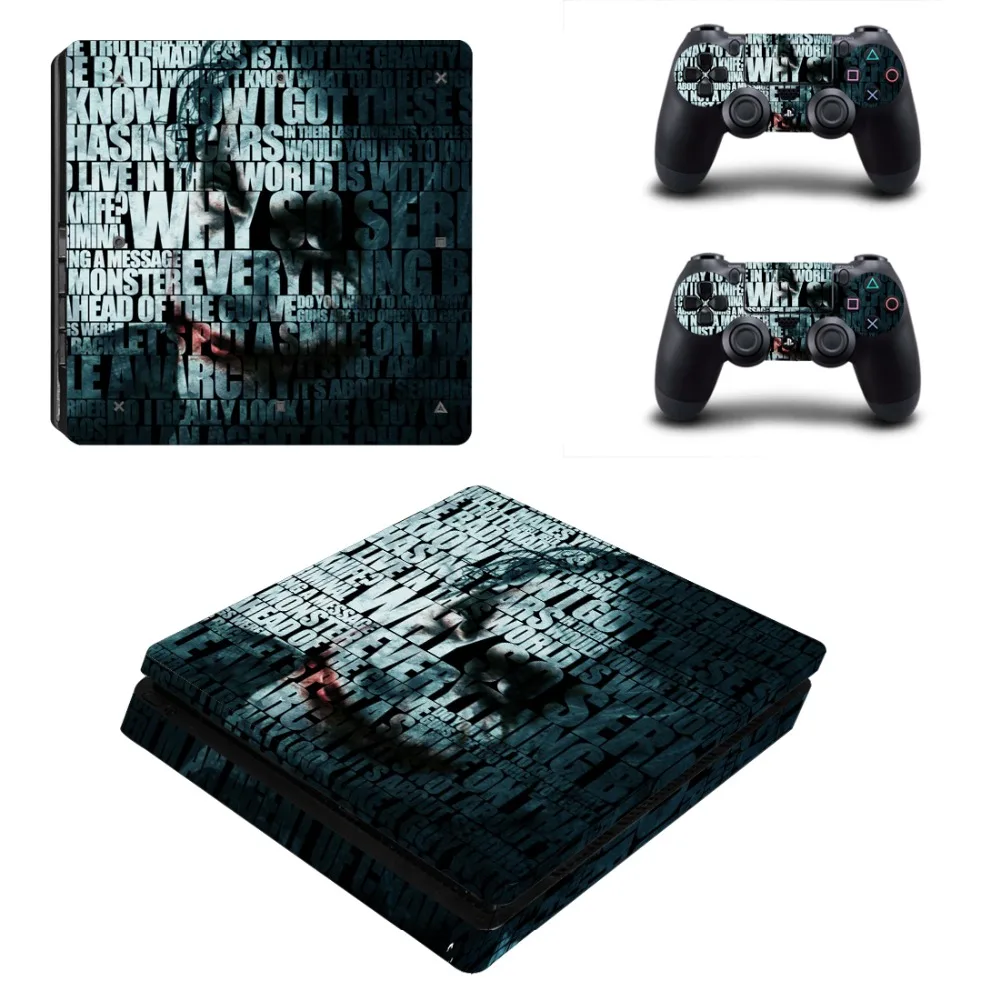 Наклейка Бэтмен и Джокер PS4 Slim Skin для консоли Sony PlayStation 4 контроллера Виниловая