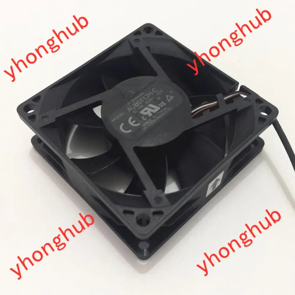 Трехпроводной охлаждающий вентилятор для сервера Delta Electronics AUB0712H-C DC 12 В 0,29a 70x70x25 мм