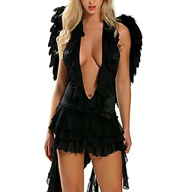 

Hell Angel Black Sexy Women's Halloween Costume
