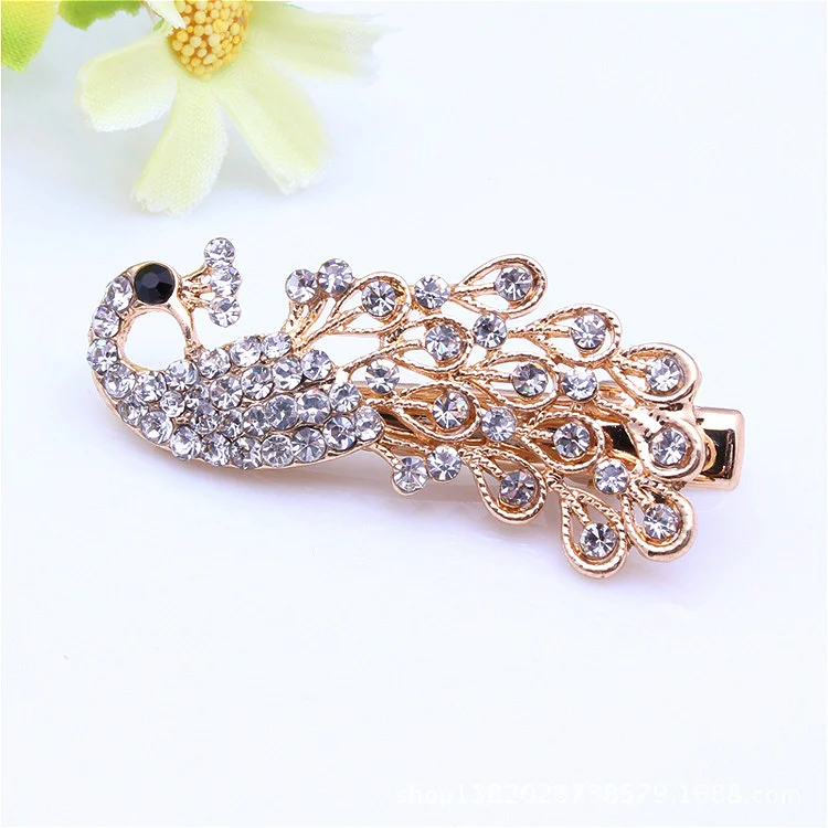Лидер продаж 2017 модная заколка-пряжка для волос в виде павлина украшения женщин |