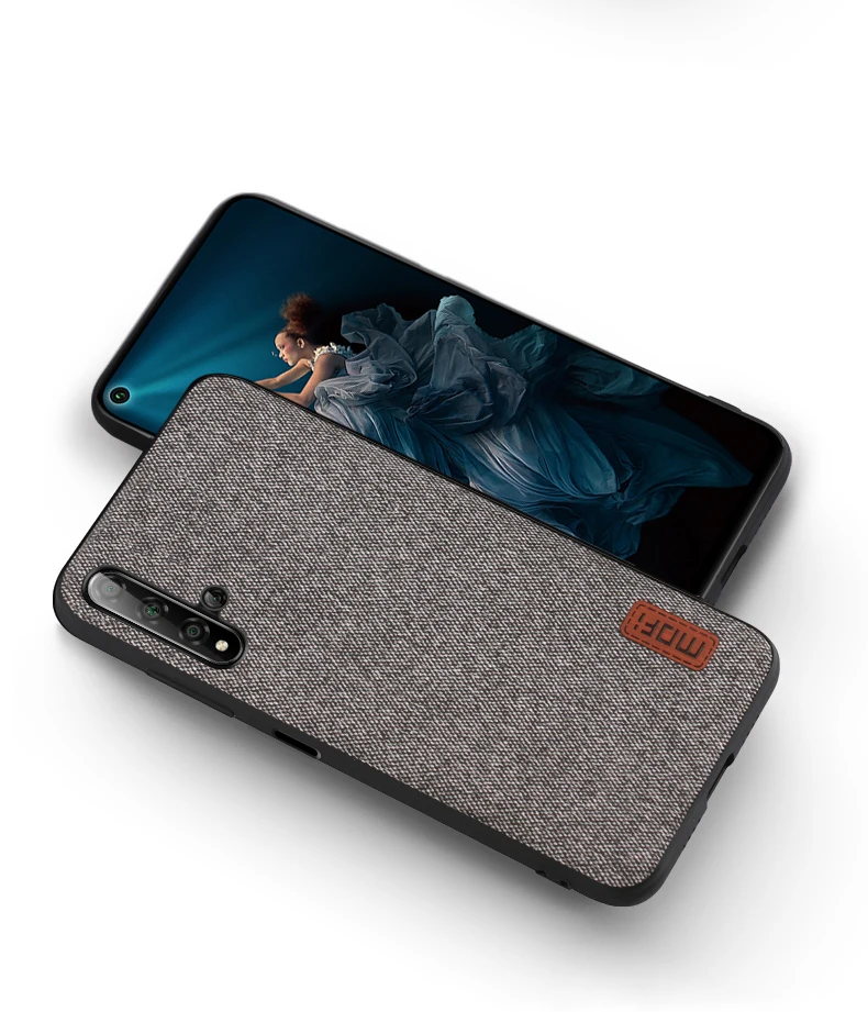 Для huawei honor 20 чехол MOFi honor 20 задняя крышка ткань силиконовый capas honor 20 pro защитный чехол s