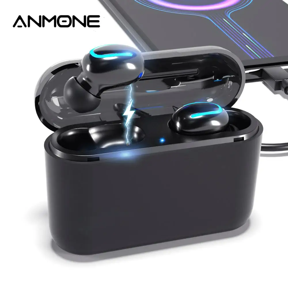 ANMONE Bluetooth 5,0 наушники Q32 TWS беспроводные наушники стерео звук Игровые наушники с внешним аккумулятором наушник для телефона