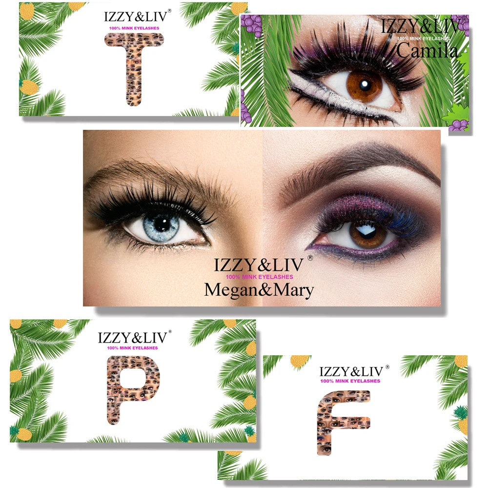 IZZY & LIV 100% настоящие норковые F P T Camila ресницы длинные L29 5 пара/лот набор 3D